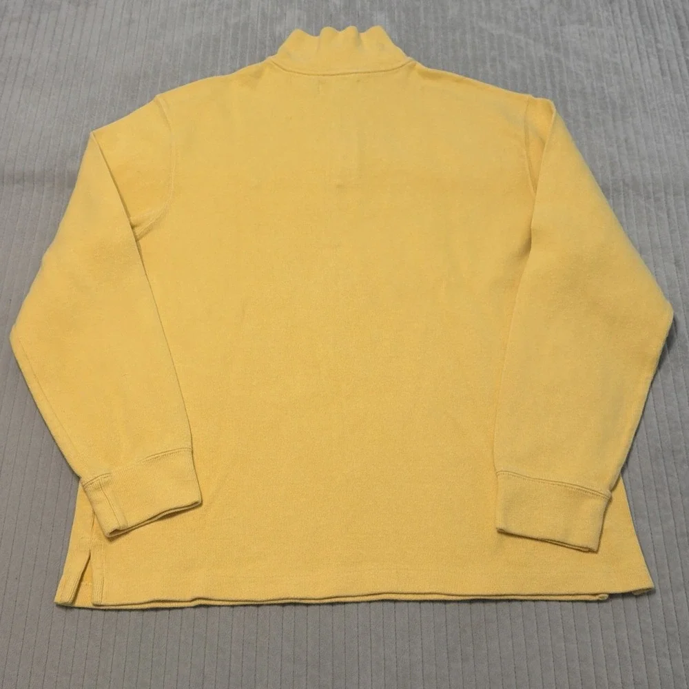 Polo Ralph Lauren Sweater Mens XL Yellow 1/4 Zip Pullover Cotton Knit Preppy